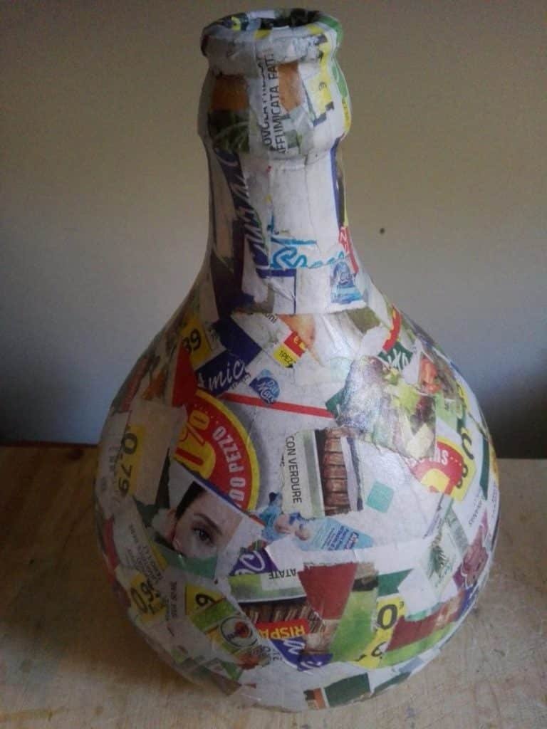 Carboy Decorated with Paper Straws 3