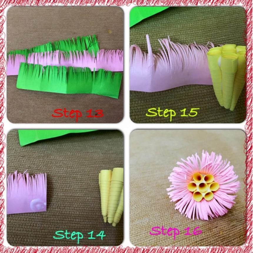Quilling Grass Flowers 4