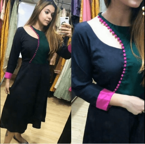 Stylish Side Neck Designs for Kurti 6