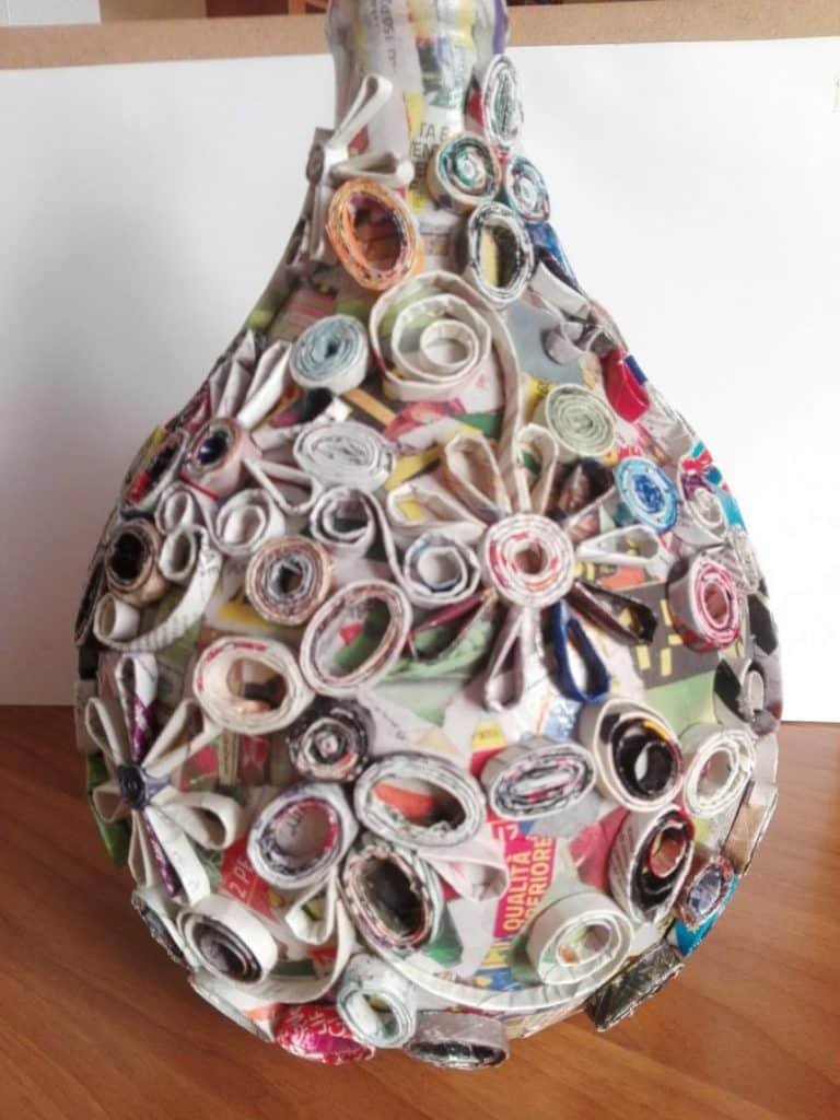 Carboy Decorated with Paper Straws 7