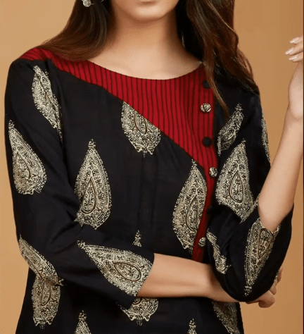 Stylish Side Neck Designs for Kurti 9