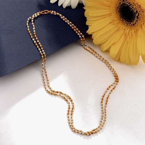 Latest Long Gold Necklace Designs 9