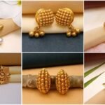 Pretty Pure Gold Stud Earrings designs for Daily Wear a1