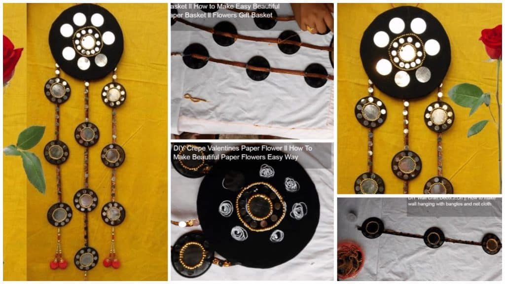 How to make beautiful wall hanging with bangles a1