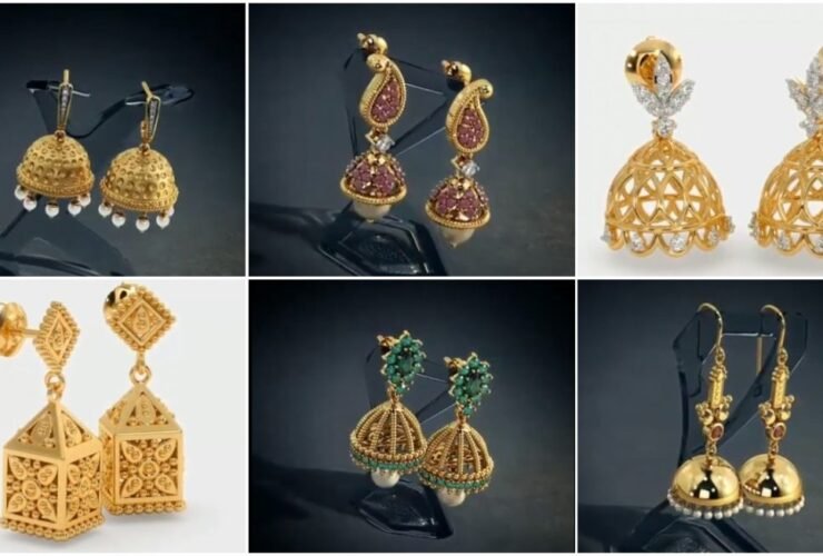 15 Beautiful Gold Jhumka Earring Designs a1