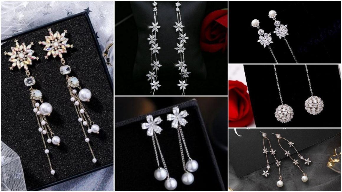 Flower Pearl Drop Earrings a1