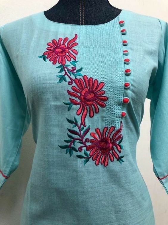 Very Beautiful and Easy Back Front Neck Design for Kurti 1