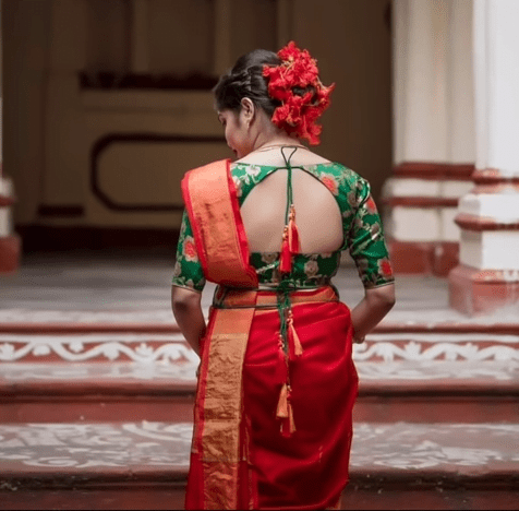 Beautiful Back Neck Blouse Designs 1