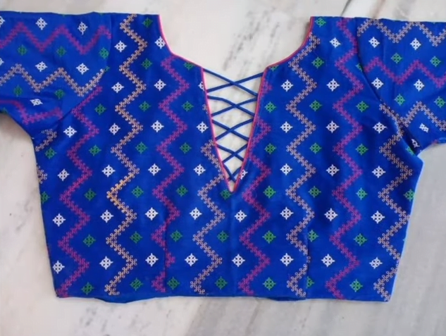 Dori Blouse Back Neck Designs 12