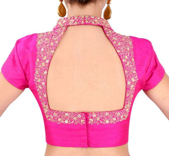 10 Simple Stylish and Trendy Blouse Back Neck Design 12