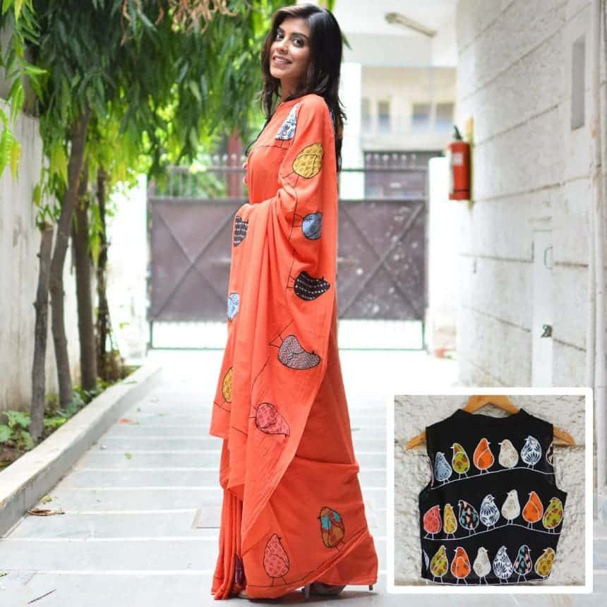 Different types of Patchwork Saree 18