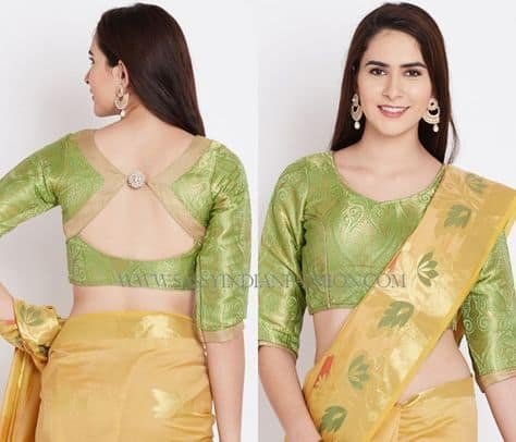 Different types of Blouse for Saree 19