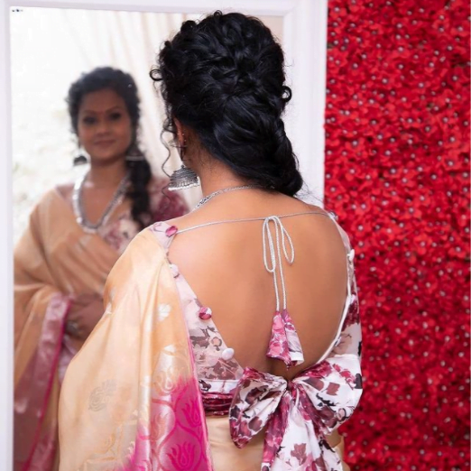Stylish Saree Blouse Back Designs 2