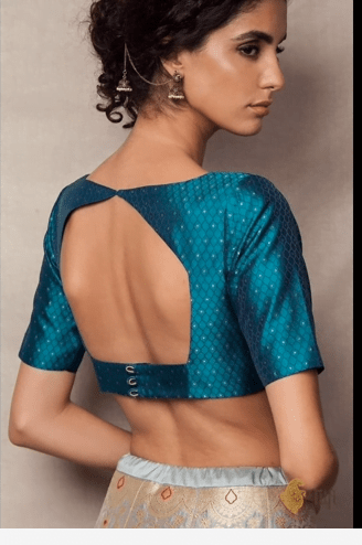 Beautiful Back Neck Blouse Designs 27