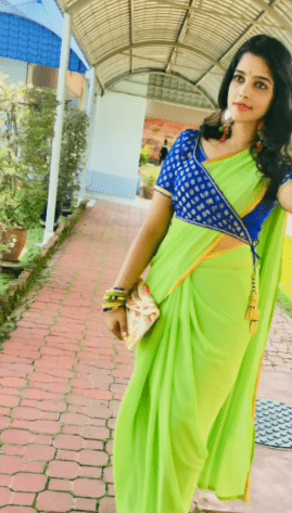 Contrast Colour Combination for Saree and Blouse 3