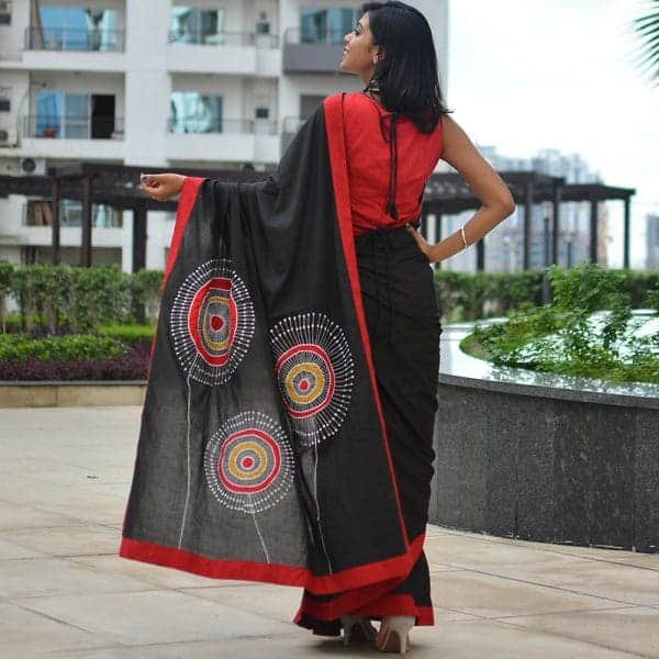 Different types of Patchwork Saree 4