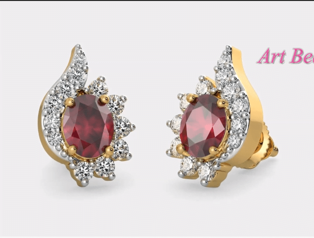 Beautiful Light Weight Small Gold Earrings Designs 5