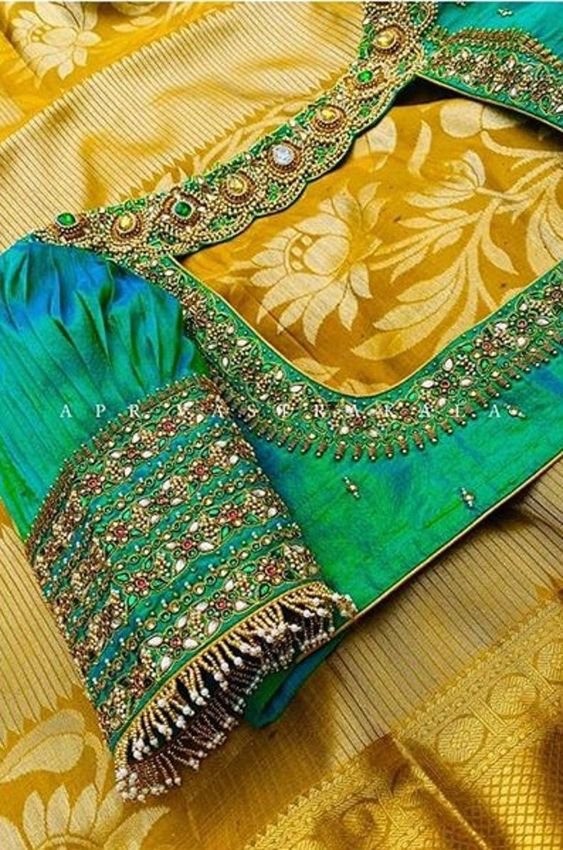 Saree Blouse Sleeve Designs Ideas in 2021 6