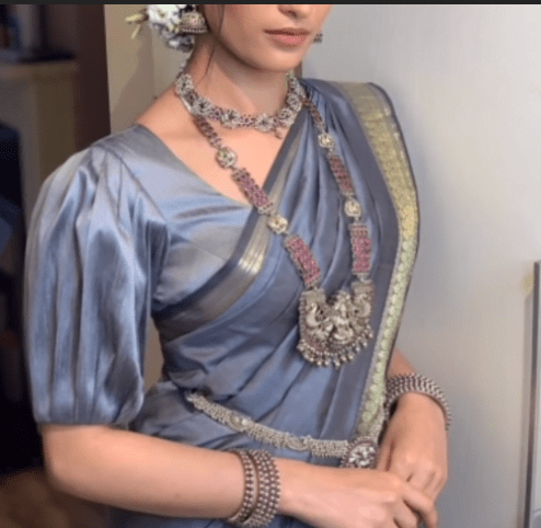 Silk Saree Blouse Design Ideas 7