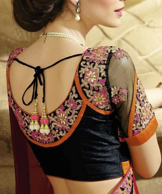 Different types of Blouse for Saree 8