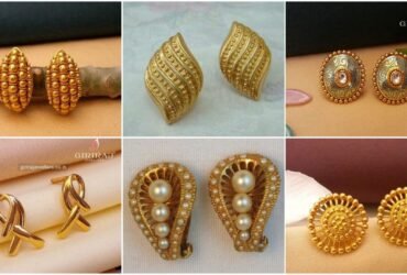 Online Stud Earrings Gold a1