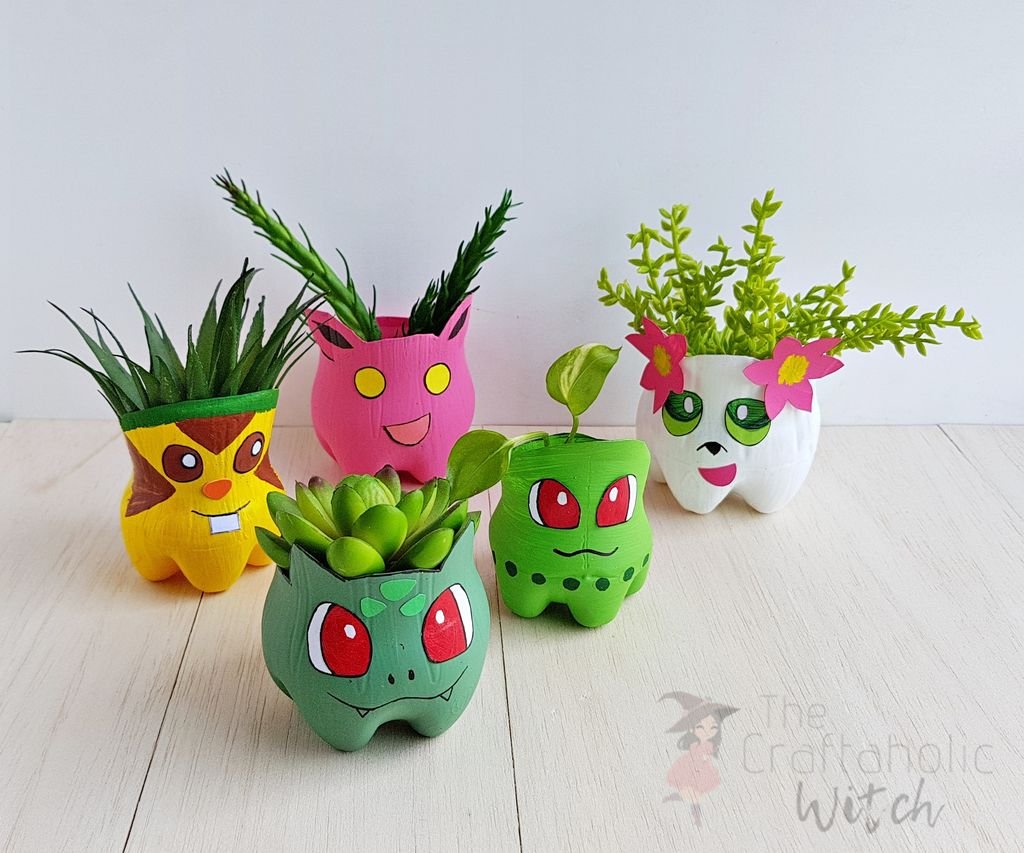 Recycled Pokemon Planters 1