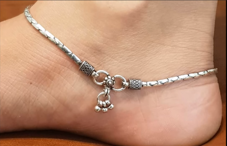 Silver Anklet Payal Designs 13