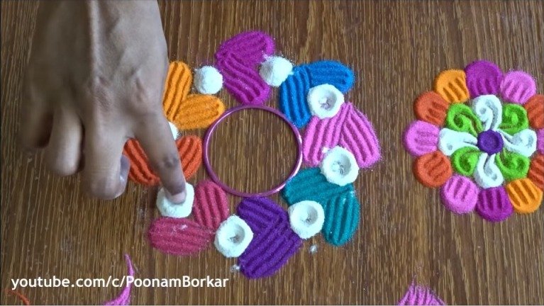 Rangoli Using a Fork 18