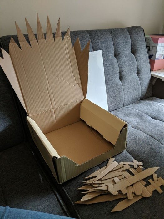 Cardboard Iron Throne Cat Bed 2