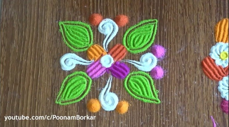 Rangoli Using a Fork 24