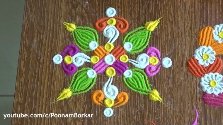 Rangoli Using a Fork 26