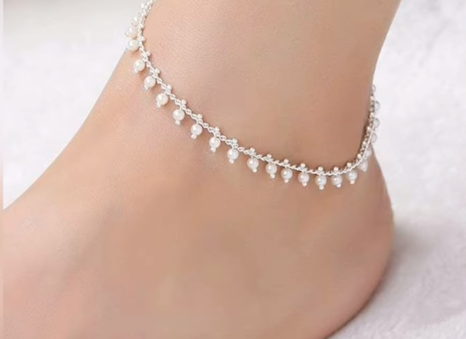 Silver Anklet Payal Designs 3