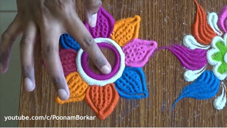 Rangoli Using a Fork 30