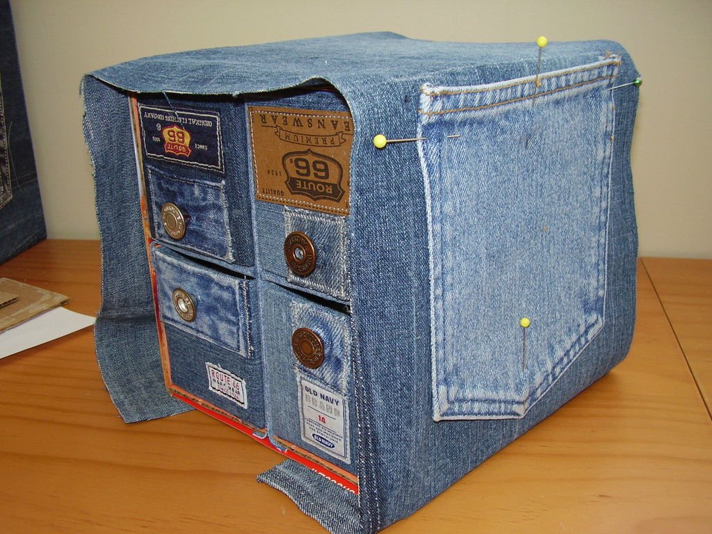 Cardboard and Denim Drawer 36