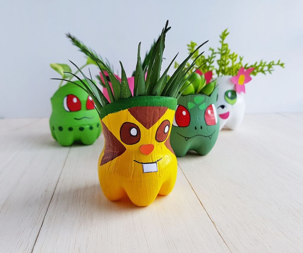 Recycled Pokemon Planters 36