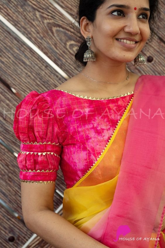 Saree Blouse Sleeves Pattern 5