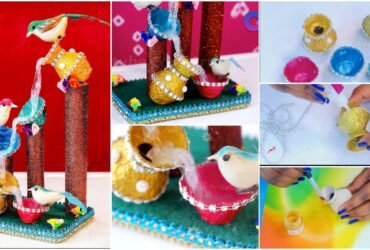 Egg Tray Waterfall Showpiece a1