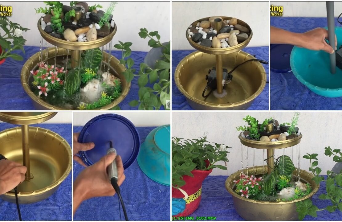 rain waterfall fountain at home a1