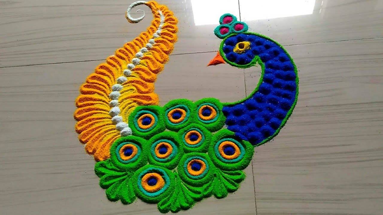 Peacock Rangoli 1