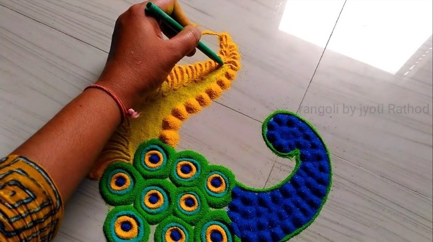 Peacock Rangoli 10