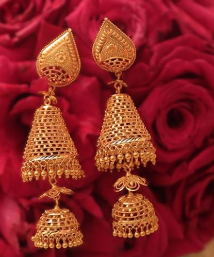 Gold Earring Designs 10