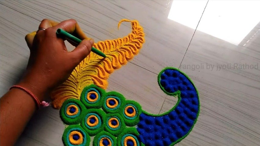 Peacock Rangoli 11