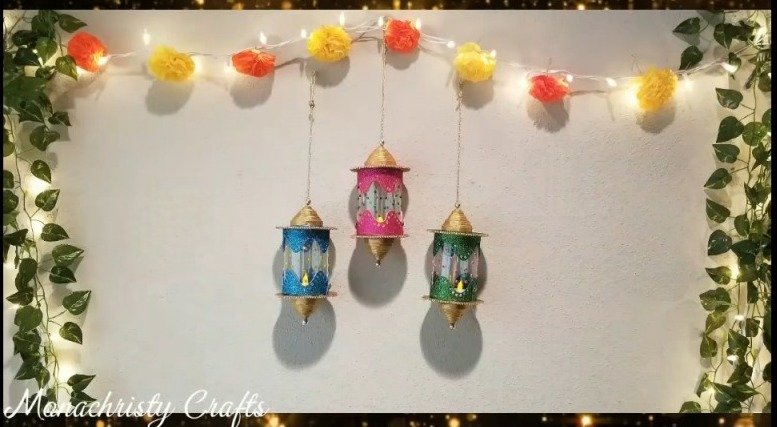 Diwali Lantern from Plastic Can 29