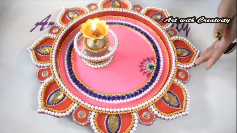 Decorated Pooja Thali 34