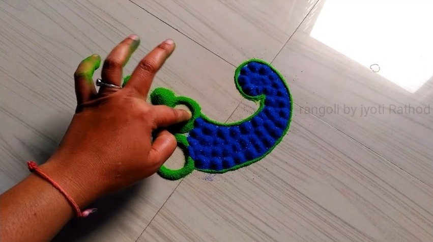 Peacock Rangoli 5