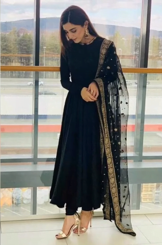 Black Anarkali Suits and Salwar Kameez 7