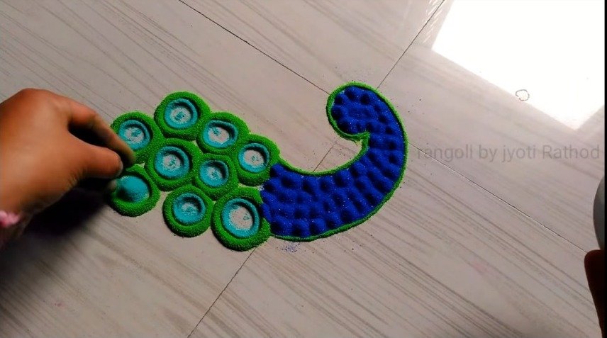 Peacock Rangoli 7