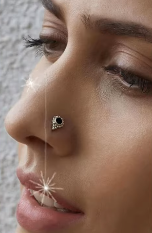 Gold Nose Pin Stud Design 7