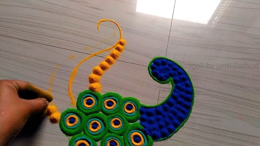 Peacock Rangoli 9