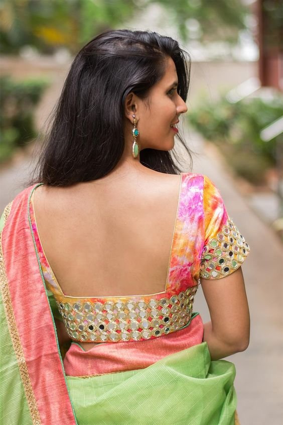 Back Neck Blouse Designs 9